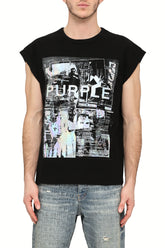 PURPLE BRAND M1072 Heavyweight Textured Jersey Sleeveless Top - Gravity NYC